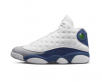 Air Jordan 13 Retro Shoe (Limited Sizes, White/French Blue/Light Steel Grey/Fire Red)