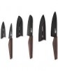 6-Pc. Robert Irvine by Cambridge Knife Cutlery Set w/ Blade Guards (Wood/Black)