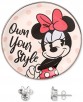 Disney Minnie Mouse Crystal Stud Earrings in Sterling Silver & "Own Your Style" Bonus Trinket Dish