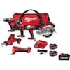 Milwaukee M18 18V Lithium-Ion Cordless Combo Kit (6-Tool) Kit w/(2) 3.0Ah Batteries & 6.0Ah Battery