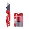 Milwaukee FASTBACK Folding Utility Knives with Blade Storage and 50-Pack General Purpose Utility Blade Set