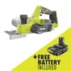 RYOBI ONE+ 18V Cordless 3-1/4 in. Planer with Dust Bag with FREE 2.0 Ah Battery