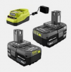 2-Pack Ryobi One+ 18V 4.0 Ah Battery w/ Charger Kit + 1x Select Free Ryobi Brushless Tool $99, More