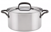 KitchenAid 6qt 5-Ply Clad Stainless Steel Induction Stockpot with Lid Silver
