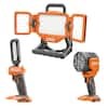 RIDGID 18V Cordless 3-Tool Combo Kit with LED Stick Light, LED Spotlight, and LED Hybrid Panel Light  (Tools Only)