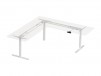 Monoprice Triple-Motor Height-Adjustable Sit-Stand L-Shaped Corner Desk Frame, White