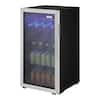 Vissani 17.5 in. 24-Bottle Wine or 117-Can Beverage Cooler in Stainless Steel