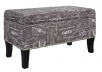 Linon 32" Stephanie Storage Ottoman (Gray)