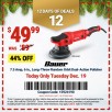 Harbor Freight 12 Days of Deals (Last Day): BAUER 7.5 Amp, 6 in. Long-Throw Random Orbit DA Polisher $49.99