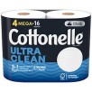 Cottonelle Toilet Paper, Strong Toilet Tissue Mega Rolls 4.0EA