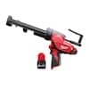 Milwaukee M12 12-Volt Lithium-Ion Cordless 10 oz. Adhesive & Caulk Gun w/M12 12V Lithium-Ion CP High Output 2.5 Ah Batt