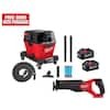 Milwaukee M18 FUEL 6 Gal. Cordless Wet/Dry Shop Vacuum & SAWZALL Reciprocating Saw + 2-Pack 6.0Ah Batteries + Free Gift