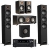 Jamo S 809 5.0 Home Cinema Pack, Black w/ Subwoofer and Onkyo TX-NR6050 Receiver