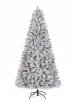 Home Accents Holiday 6.5 ft. Pre-Lit LED Festive Pine Flocked Artificial Christmas Tree