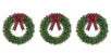 Home Depot:Home Accents Christmas Wreaths:22 in. Green Artificial Noble Pine Wreaths with Plaid Bow (3-Pack) $9.94,More