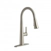 allen + roth Bryton Stainless Steel Single Handle Pull-down Kitchen Faucet with Deck Plate