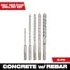 Milwaukee 4-Cutter SDS-PLUS Carbide Hammer Drill Bit Kit (5-Piece)