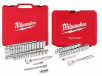 Milwaukee 3/8 in. and 1/4 in. Drive SAE/Metric Ratchet/Socket Mechanics Tool Set (81-Piece)