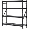 Edsal 4-Shelf Industrial Storage Shelving Unit, 77"W x 24"D x 72"H, Black