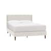 StyleWell Handale Ivory Upholstery Mid Century Platform Bed: Queen $166.5, King $179.1