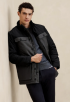 Banana Republic Factory: Mens Mixed Media Jacket (gray/black)