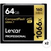 Lexar 64GB Professional 1066x CompactFlash Memory Card Kit (UDMA 7, 2-Pack)