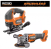 RIDGID 18V Cordless 2-Tool Combo Kit with Jig Saw and Grinder (Tools Only)