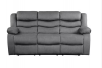 Talbot 78 in. W Straight Arm Microfiber Rectangle Double Reclining Sofa in. Gray