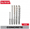 Milwaukee 2-Cutter SDS-PLUS Carbide Hammer Drill Bit Set (5-Piece)