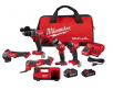 Milwaukee M18 FUEL 18V Brushless Cordless Combo (4-Tool) with 4.5" Grinder & Inflator