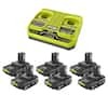 RYOBI ONE+ 18V (6) 1.5 Ah Batteries with Dual-Port Charger Starter Kit