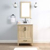 Style Selections Walshe 25-in Light Wood Undermount Single Sink Bathroom Vanity (Mirror Included)