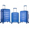 Rockland Pasadena 3 Piece Hardside Luggage Nested Spinner Set (19"/23"/27") Blue - F252