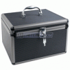 300 CDs/DVDs Capacity Hard Plastic/Aluminum MEGA Stripe Black Case