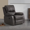 Orina Brown Faux Leather Manual Recliner