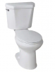 Glacier Bay 2-Piece 1.28 GPF High Efficiency Single Flush Elongated Toilet in White, Seat Included