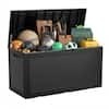 EasyUp 100 Gal. Black Wicker Resin Outdoor Deck Box