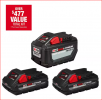 Milwaukee M18 18-Volt Lithium-Ion High Output 12.0Ah Battery with Two 3.0Ah Batteries (3-Pack)