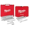 Milwaukee : 3/8 in. and 1/4 in. Drive SAE/Metric Ratchet/Socket Mechanics Tool Set (81-Piece)