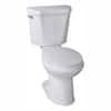 Glacier Bay 2-Piece 1.28 GPF High Efficiency Single Flush Elongated Toilet in White, Seat Included
