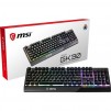 MSI - Vigor GK30 Wired Plunger Keyswitch RGB Gaming Keyboard 104 Keys - Black