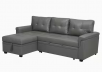 Homestock 78 in. Sectional Sofa Sleeper with Storage