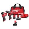 Milwaukee M12 FUEL 12V Lithium-Ion Brushless Cordless Hammer Drill/Impact Driver Combo Kit 2-Tool