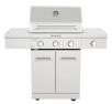 KitchenAid 3-Burner Propane Gas Grill in Stainless Steel with Ceramic Sear Side Burner