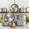 Costco Members: Tramontina 12-piece Tri-Ply Clad Stainless Steel Cookware Set