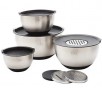 MIU Stainless Steel Mixing Bowl with Graters, Set of 8