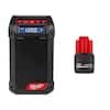 Milwaukee M12 12V Lithium-Ion Cordless Bluetooth/AM/FM Jobsite Radio +  2 Batteries (2.5Ah) $129, More