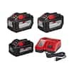 Milwaukee M18 18-Volt Lithium-Ion High Output 12.0Ah Battery Pack, 12.0Ah. Battery and 8.0ah Starter