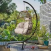 New Wayfair Customers: Homall 1-Person Wicker Patio Swing Egg Chair with Stand from $143.24