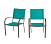 StyleWell Mix and Match Stationary Steel Split Back Sling Outdoor Patio Dining Chair (2-Pack)